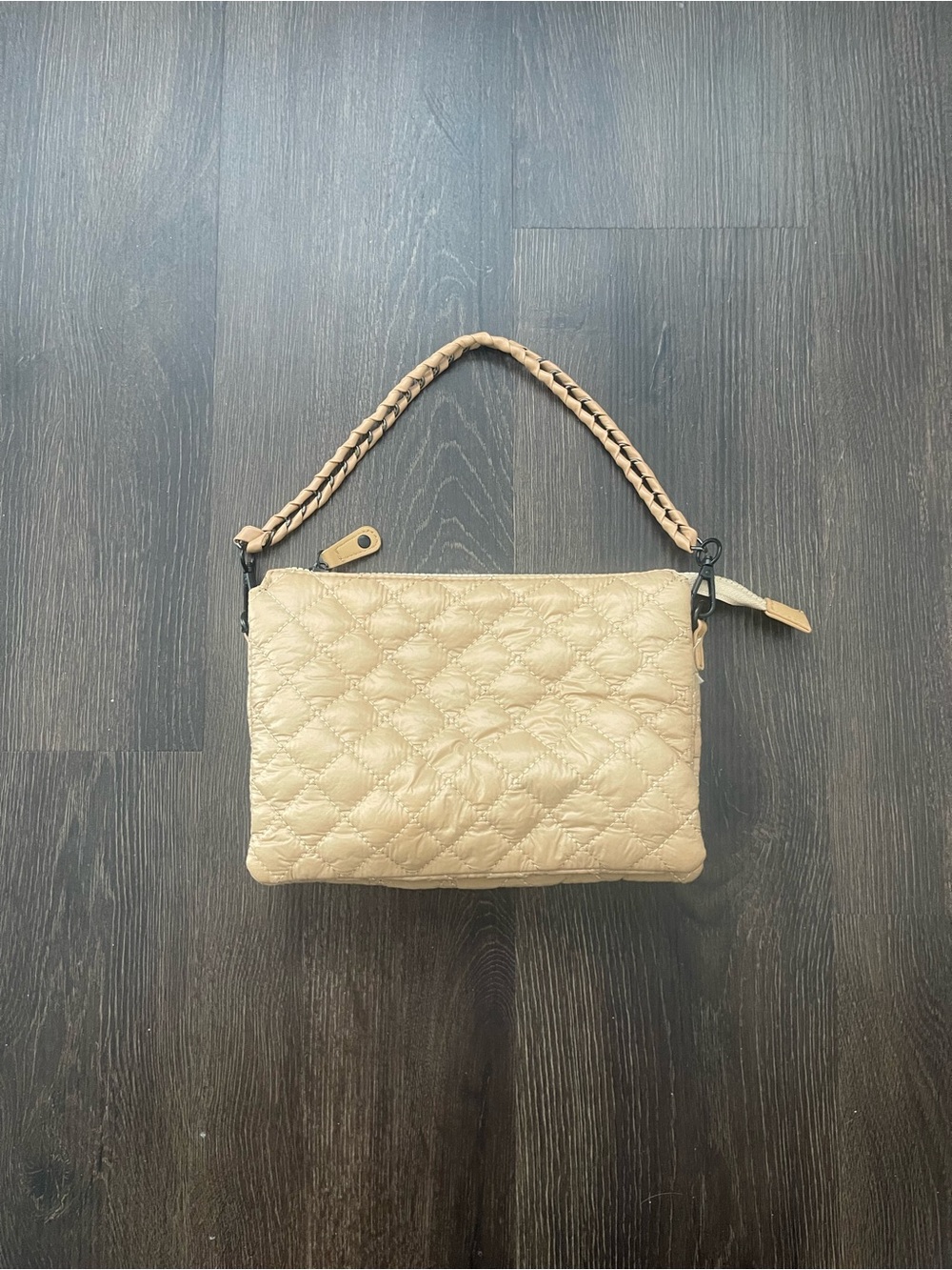 Quilted Beige Shoulder Bag - Women